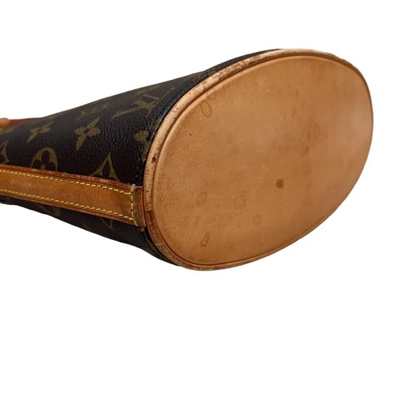 Louis Vuitton Black and Tan Monogram Crossbody Bag - Picture 6 of 11